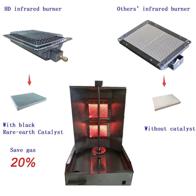 Rotisserie BBQ Grill Brenner Spit Kebab Maschinenbrenner Infrarot HD220