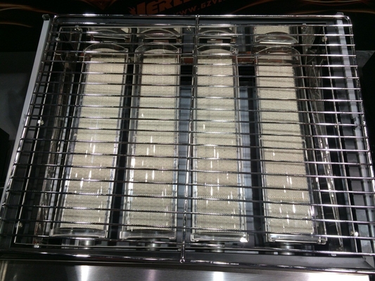HD400 Gasgrillbrenner Rauchfreier flammenloser aluminisierter Stahl